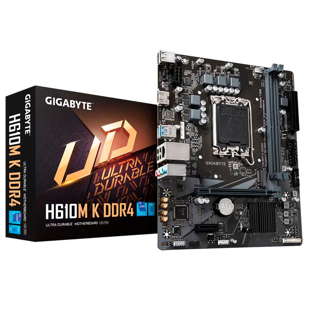 TARJETA MADRE GIGABYTE (H610M K DDR4) 1700, 2*DDR4 3200, HDMI, MATX