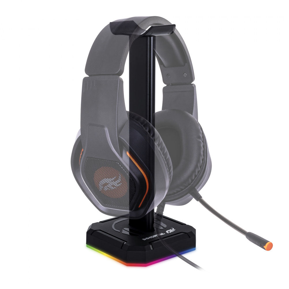 BASE PARA AURICULARES IMMORTAL RGB USB IMGSA