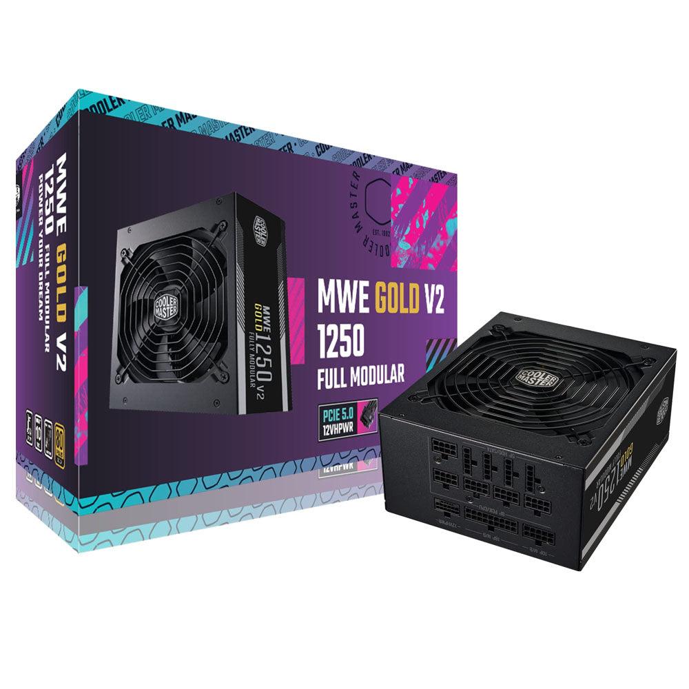 FUENTE DE PODER COOLER MASTER (MPE-C501-AFCAG-3U2) MWE GOLD V2,FM1250W ATX3.0 A/US CABLE