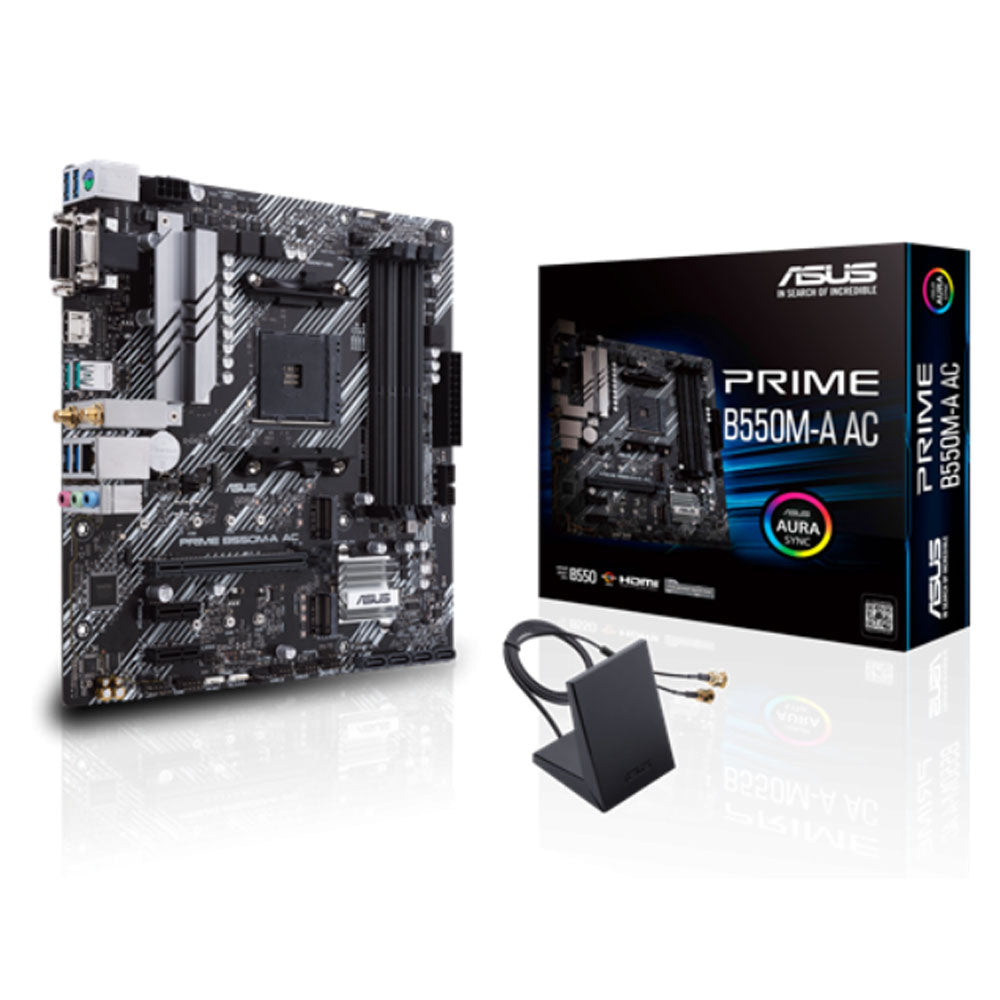 TARJETA MADRE ASUS PRIME B550M-A AC AM4 WIFI BLUETOOTH 5.0 MATX
