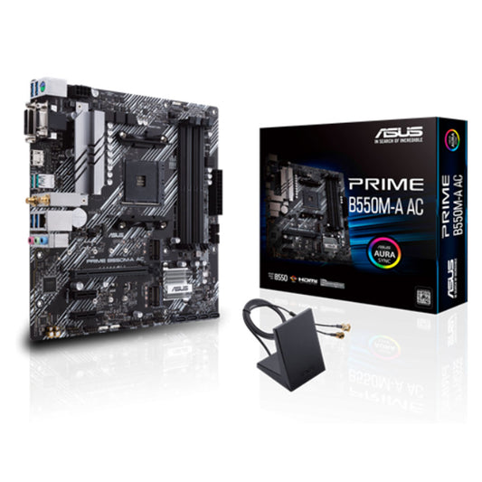 TARJETA MADRE ASUS PRIME B550M-A AC AM4 WIFI BLUETOOTH 5.0 MATX