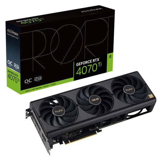 TARJETA DE VIDEO ASUS (PROART-RTX4070TI-12G) 192BIT,PCI-E 4.0,1*HDMI2.1A,3*DP1.4A,TRI FAN