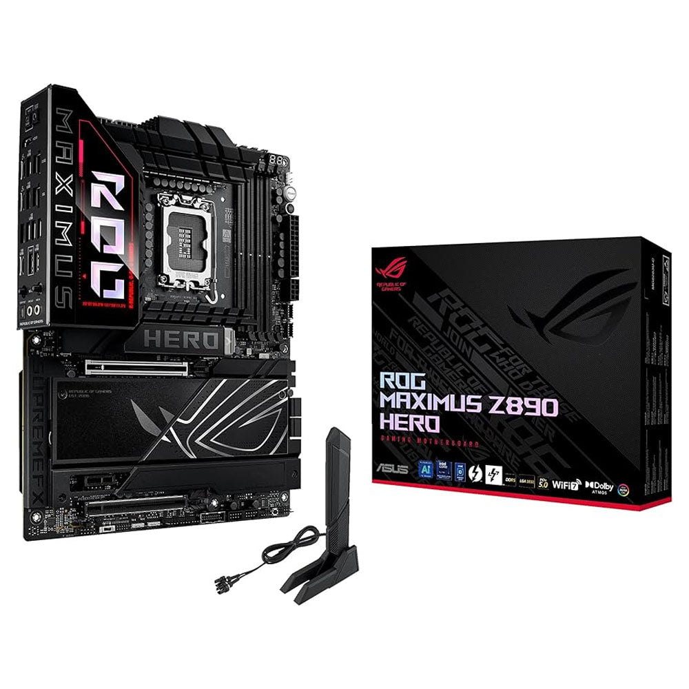 TARJETA MADRE ASUS (ROG MAXIMUS Z890 HERO)SOCKET 1851 15A,4*DDR5,HDMI,TB,PCIE-5.0,WIFI7,ATX