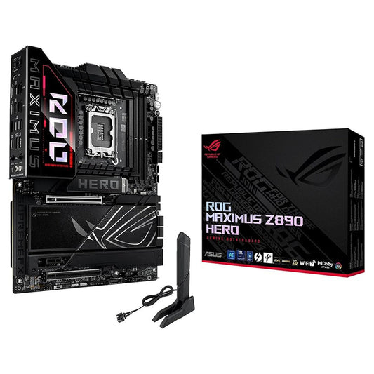 TARJETA MADRE ASUS (ROG MAXIMUS Z890 HERO)SOCKET 1851 15A,4*DDR5,HDMI,TB,PCIE-5.0,WIFI7,ATX