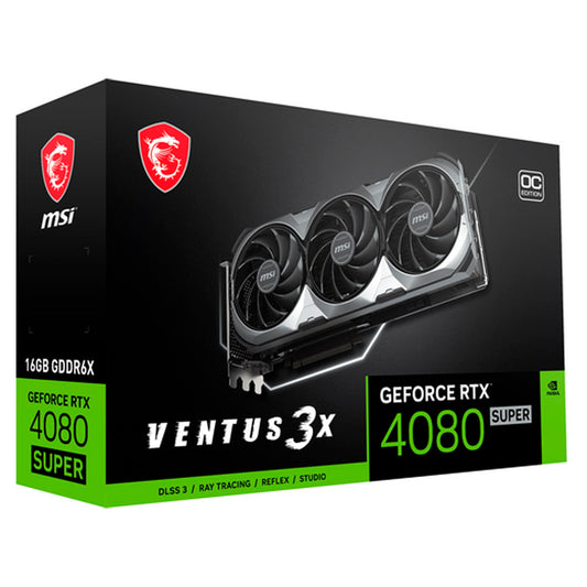 TARJETA DE VIDEO MSI (RTX 4080 SUPER 16G VENTUS 3X OC) 16GB GDDR6X, 2580 MHZ, 2*HDMI, 2*DP