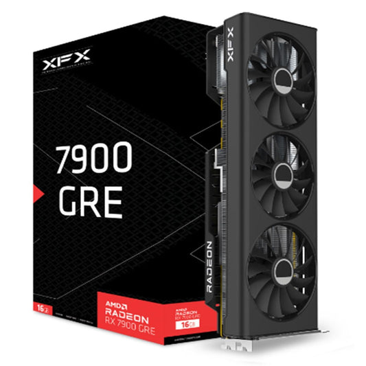 TARJETA DE VIDEO XFX (RX-79GMERCB9) RX 7900 GRE, 16 GB GDDR6, 1705 MHZ, 3*DP, HDMI