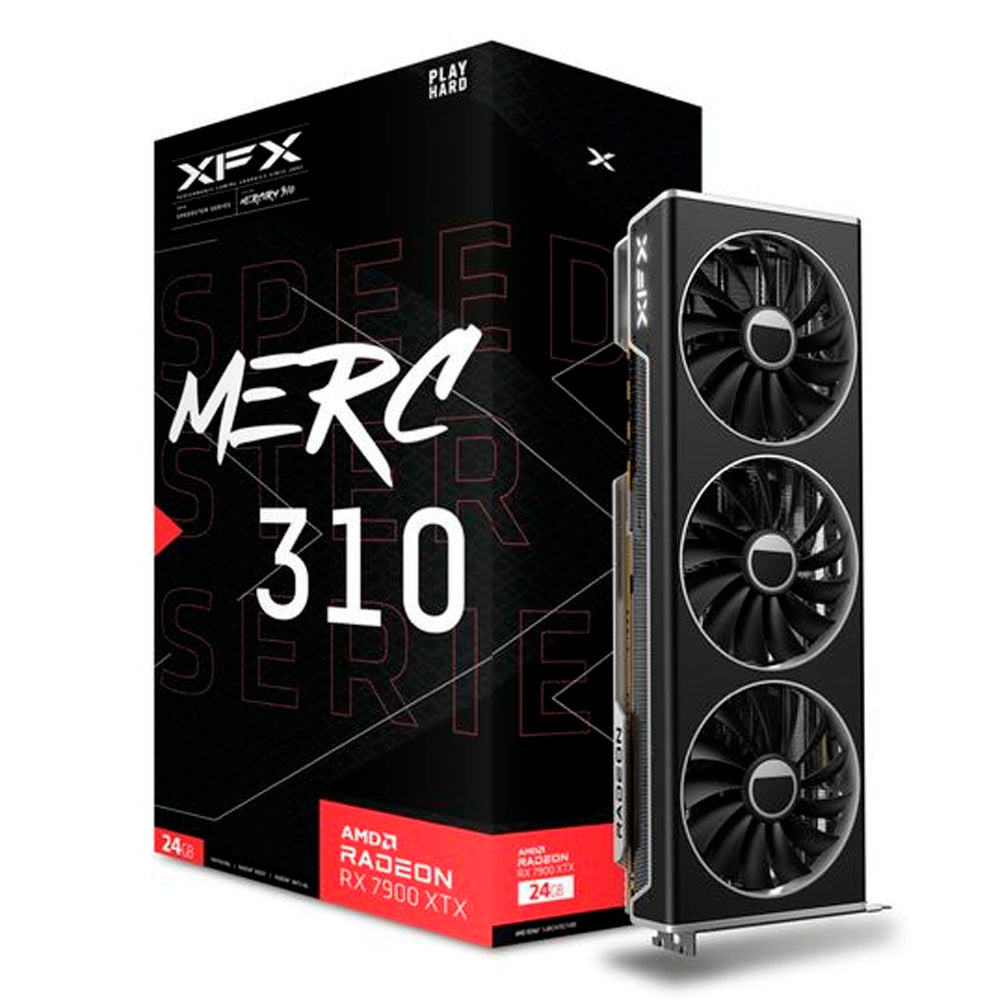 TARJETA DE VIDEO XFX SPEEDSTER MERC310 RADEON RX 7900XTX 24GB GDDR6 2455MHZ 3xDP HDMI RX-79XMERCB9