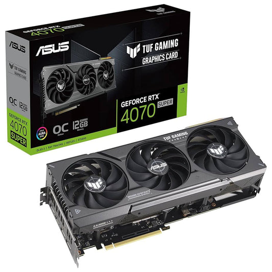 TARJETA DE VIDEO ASUS (TUF-RTX4070S-O12G-GAMING) 192BIT,PCI-E 4.0,1*HDMI2.1A,3*DP1.4A,TRI FAN