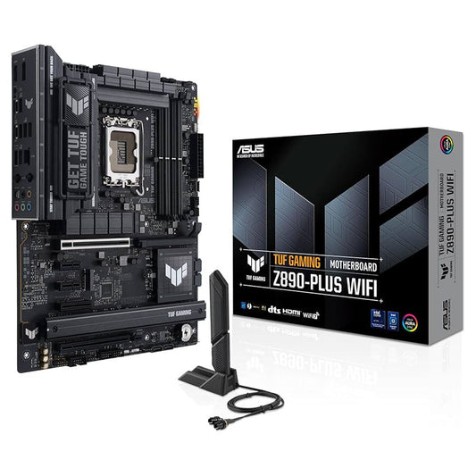 TARJETA MADRE ASUS (TUF GAMING Z890-PLUS WIFI)SOCKET 1851 15A,4*DDR5,HDMI,TB,PCIE-5.0,WIFI7,ATX