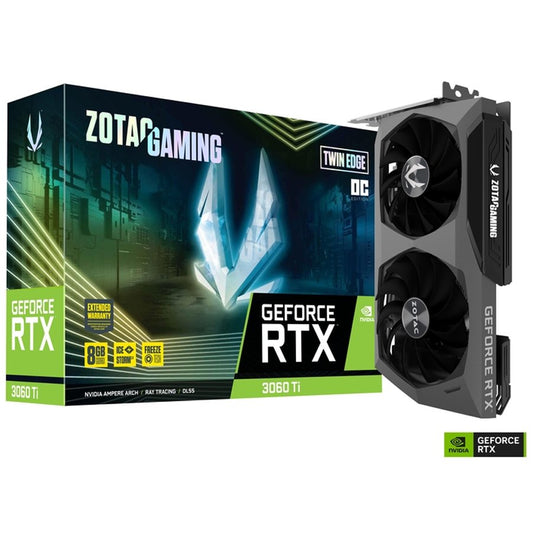 TARJETA DE VIDEO ZOTAC GEFORCE RTX 3060 TI TWIN EDGE OC 8GB GDDR6X 256BITS ZT-A30620H-10P