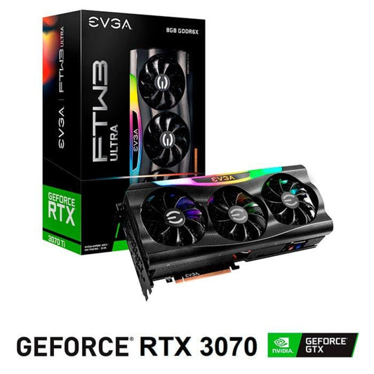 TARJETA DE VIDEO EVGA GEFORCE RTX 3070 TI FTW3 ULTRA GAMING 8GB GDDR6X ARGB 08G-P5-3797-KL