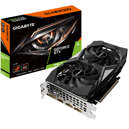 TARJETA DE VIDEO GIGABYTE GTX 1660 Ti OC 6GB GDDR6 192BITS GV-N166TOC-6GD