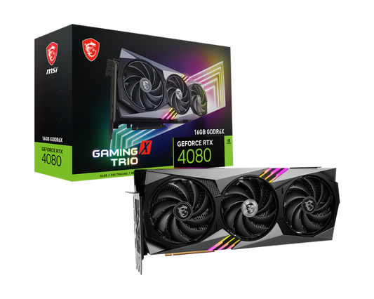TARJETA DE VIDEO MSI GEFORCE RTX 4080 GAMING X TRIO 16GB GDDR6X