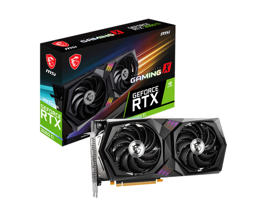 TARJETA DE VIDEO MSI RTX 3060 TI GAMING X 8G LHR 8GB DDR6 1770 MHZ 3*DP 1*HDMI