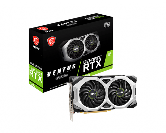 TARJETA DE VIDEO MSI GEFORCE RTX 2060 VENTUS GP OC 6GB DDR6 192BITS