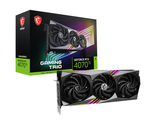 TARJETA DE VIDEO MSI GEFORCE RTX 4070 TI GAMING X TRIO 12GB GDDR6X