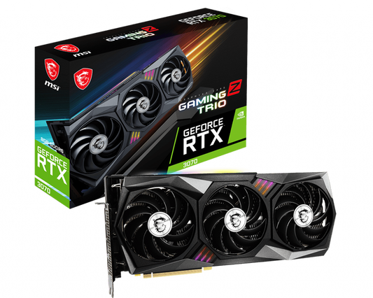 TARJETA DE VIDEO MSI GEFORCE RTX 3070 GAMING Z TRIO 8GB GDDR6 LHR 256BITS