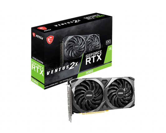 TARJETA DE VIDEO MSI GEFORCE RTX 3060 VENTUS 2X OC 12GB GDDR6 192BITS