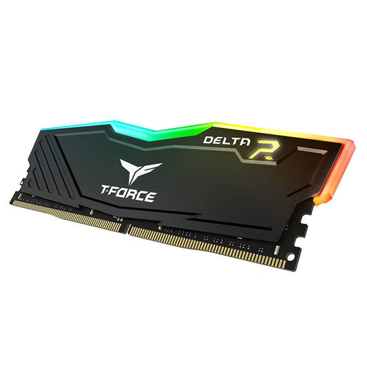 MEMORIA RAM TEAMGROUP T FORCE DELTA 8GB RGB DDR4 3200MHZ NEGRA TF3D48G3200HC16C01