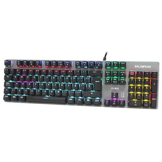 TECLADO BALAM RUSH 6 COLORES NEGRO-ALBA BR-929653