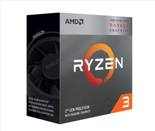 PROCESADOR AMD RYZEN 3 3200G GRAFICOS RADEON VEGA 8 AM4 3.60GHZ QUAD CORE YD320GC5FHBOX