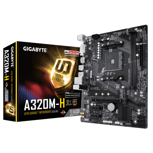 TARJETA MADRE GIGABYTE A320M-H AM4 2xDDR4 MATX