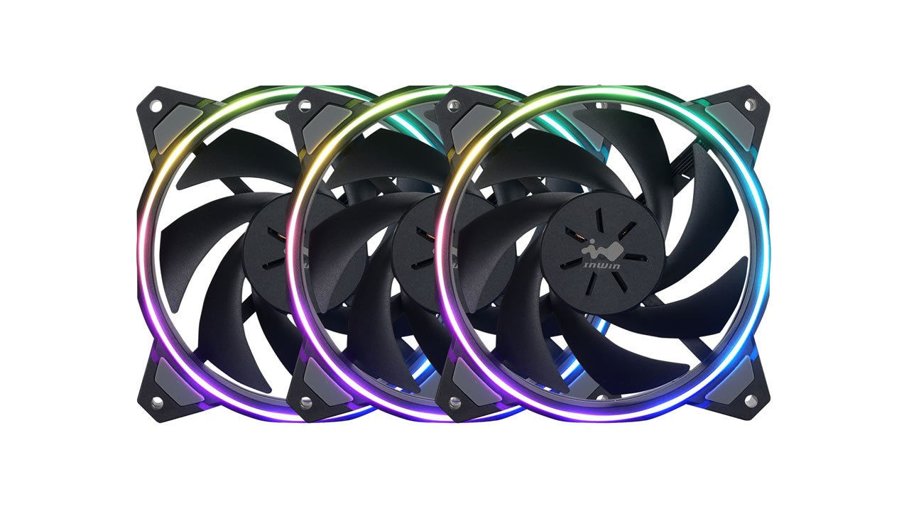 KIT 3 VENTILADORES IN WIN BLACK ARGB SIRIUS EXTREME LOOP TRIPLE PACK