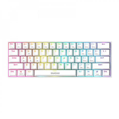 TECLADO MECANICO GAMDIAS HERMES E3 BLUE WH RGB BLUE SWITCH BLANCO