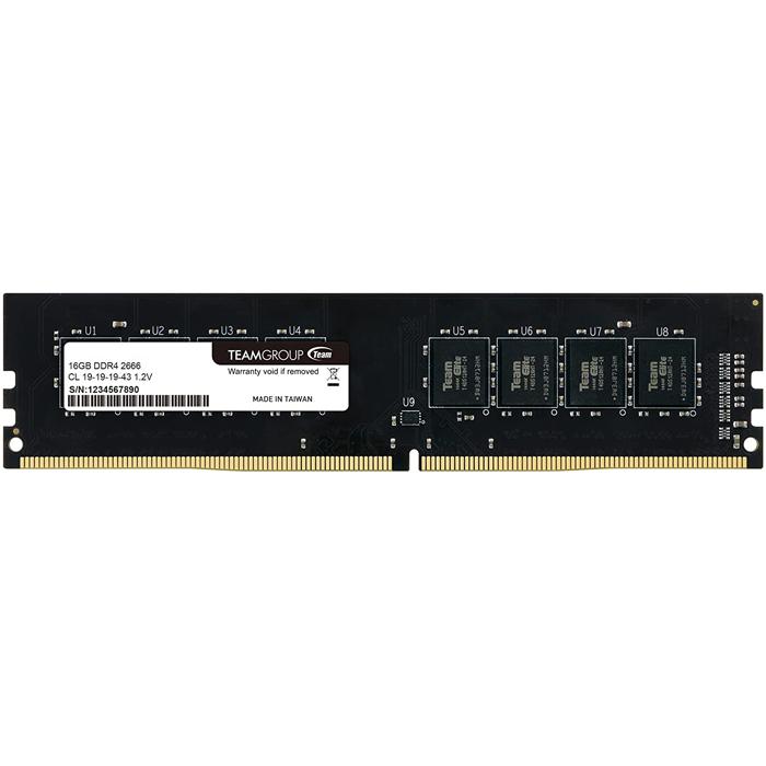 MEMORIA RAM TEAMGROUP ELITE 16GB DDR4 2666MHZ NEGRO TED416G2666C1901