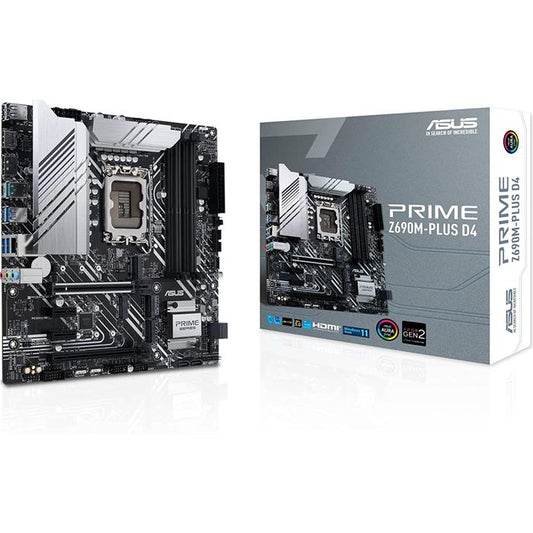 TARJETA MADRE ASUS PRIME Z690M-PLUS D4 1700 4xDDR4 PCI-E5.0 WIFI6E MATX
