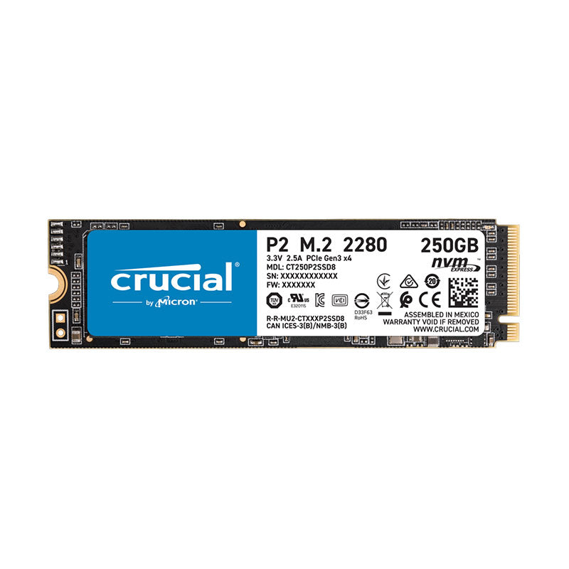 UNIDAD ESTADO SOLIDO CRUCIAL M.2 250GB P2 2280 3DNAND NVME PCIE CT250P2SSD8