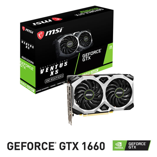 TARJETA DE VIDEO MSI GEFORCE GTX 1660 SUPER VENTUS XS OC 6GB GDDR6 192BITS DUAL FAN