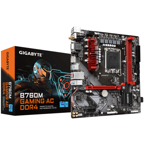 TARJETA MADRE GIGABYTE B760M GAMING AC DDR4 1700 2xDDR4 MATX