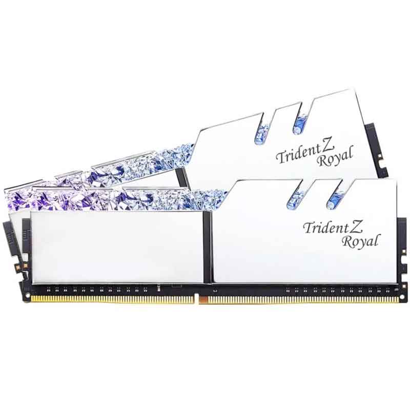 MEMORIA RAM DDR4 GSKILL TRIDENT Z ROYAL 2x8GB SILVER 3200MHZ F4-3200C16D-16GTRS
