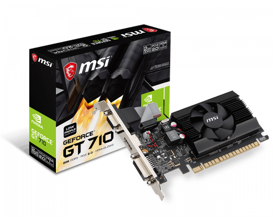 TARJETA DE VIDEO MSI NVIDIA GEFORCE GT 710 2GB 64-bit GDDR3 PCI Express 2.0