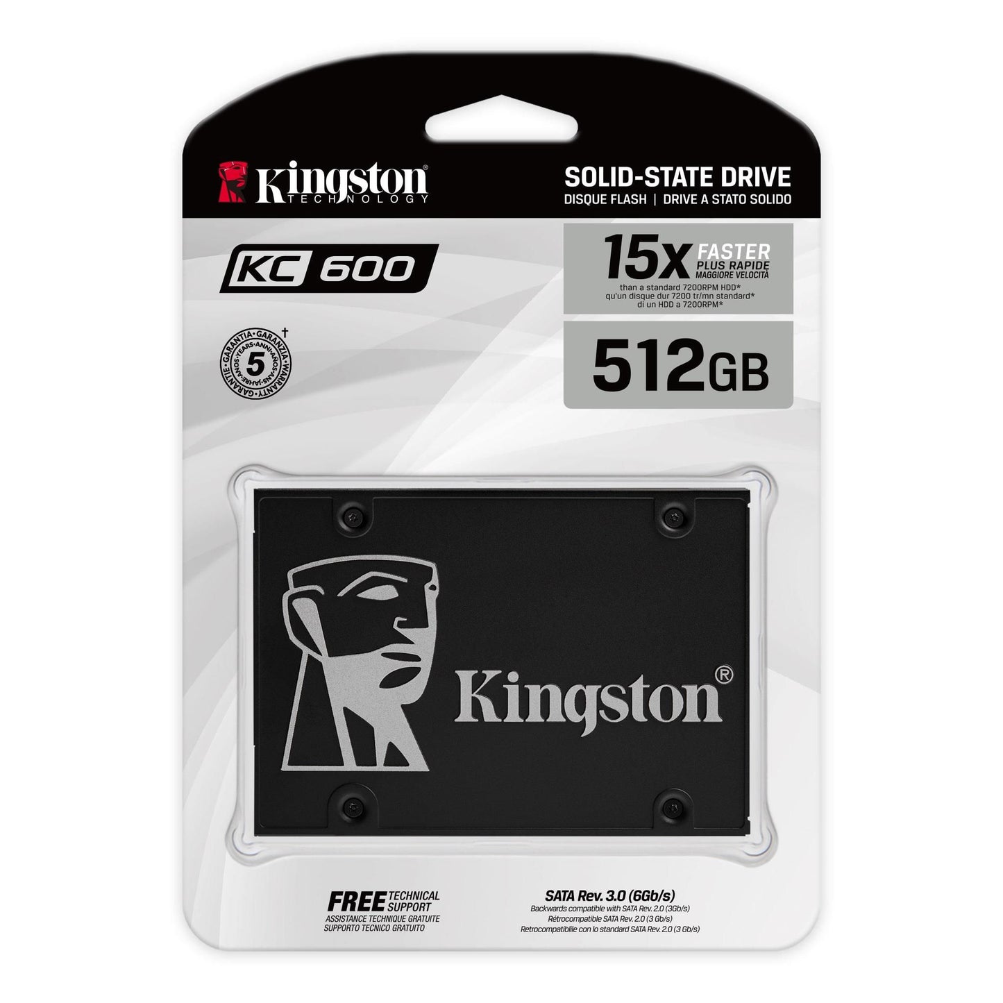 UNIDAD DE ESTADO SOLIDO SSD KINGSTON KC600 512GB 2.5 SATA3 SKC600/512G