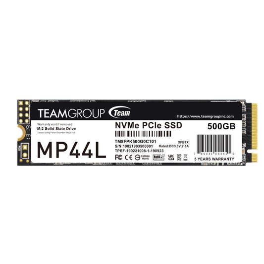 UNIDAD ESTADO SOLIDO TEAMGROUP MP44L 500GB M.2 PCIE GEN4 NVME TM8FPK500G0C101