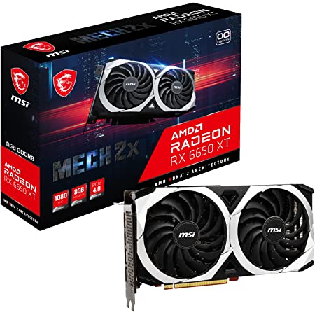 TARJETA DE VIDEO MSI RX 6650 XT MECH 2X 8G OC 8GB DDR6 2669 MHZ 3*DP 1*HDMI