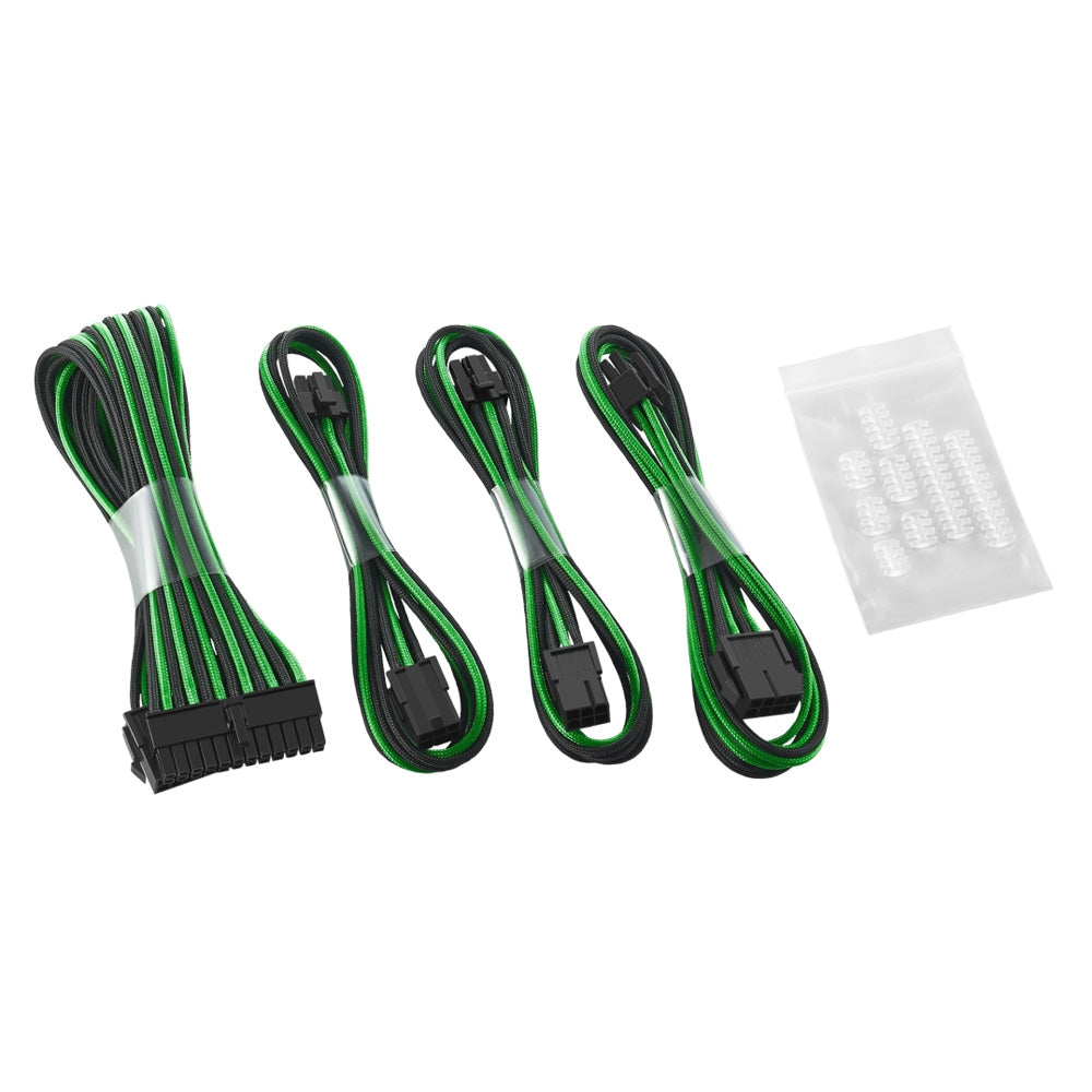 CABLE EXTENSION CABLEMOD KIT-DUAL 6+2 PIN SERIES BLACK GREEN CM-CAB-BKIT-D62KKG-R