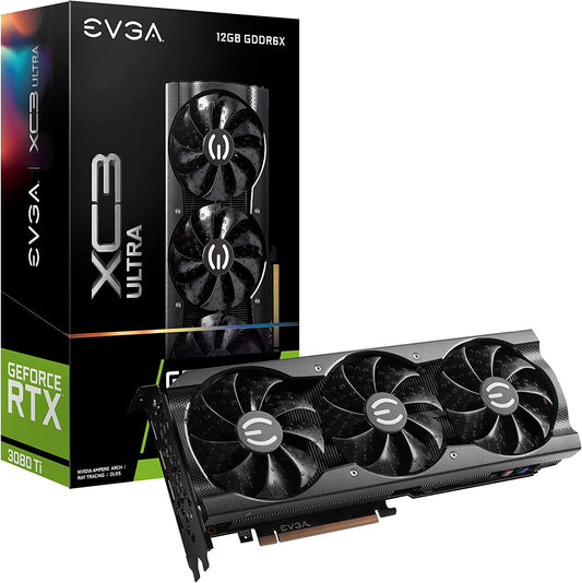 TARJETA DE VIDEO EVGA GEFORCE RTX 3080 TI XC3 ULTRA GAMING 12GB GDDR6X ICX3 COOLING ARGB LED 12G-P5-3955-KR