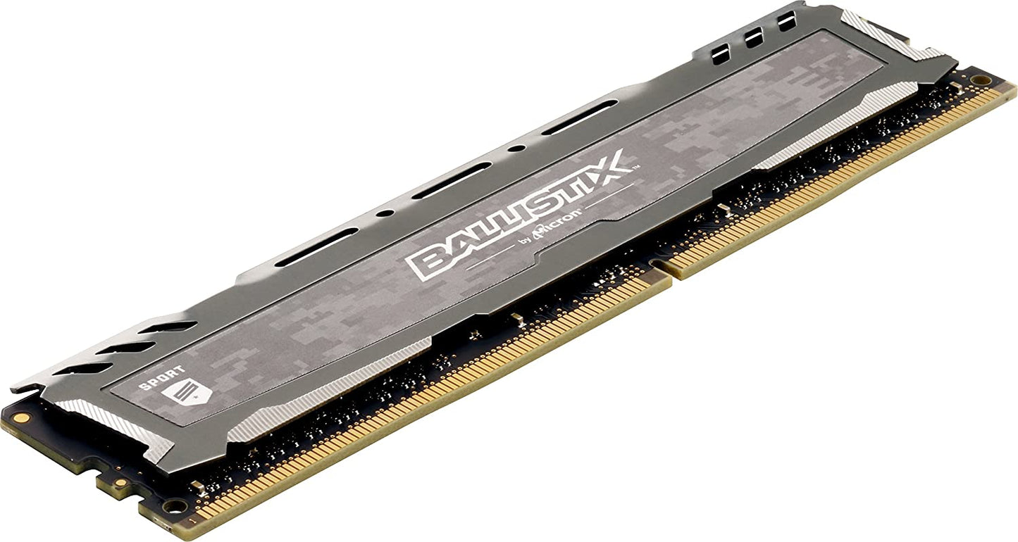 MEMORIA RAM CRUCIAL BALLISTIX SPORT LT GRAY 4GB DDR4 2666MHz CL16 XMP BLS4G4D26BFSB