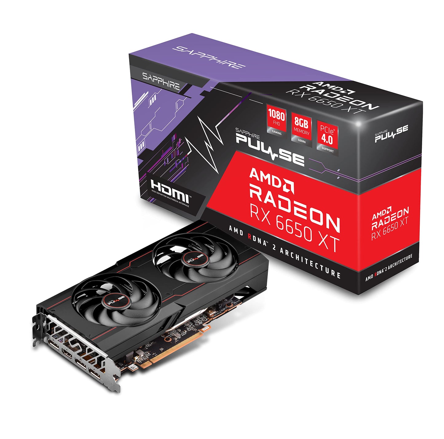 TARJETA DE VIDEO SAPPHIRE PULSE AMD RADEON RX 6650 XT GAMING  8GB GDDR6 AMD RDNA2 11319-03-20G