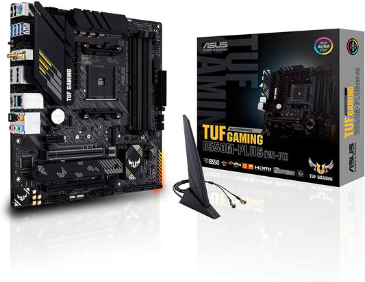 TARJETA MADRE ASUS TUF GAMING B550M-PLUS (WI-FI) AM4 4xDDR4 MATX