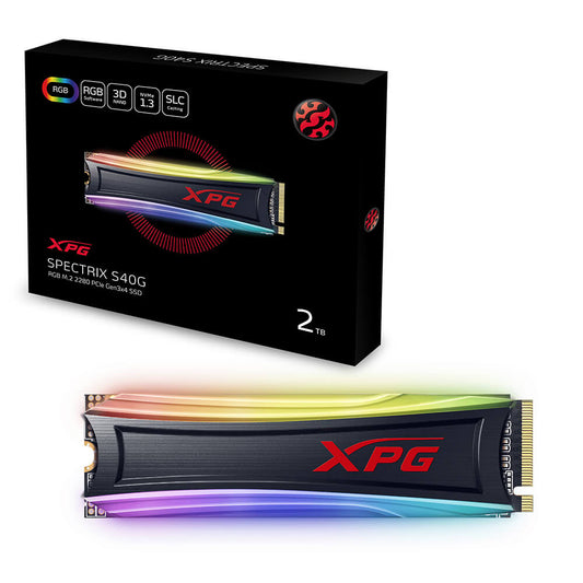 UNIDAD ESTADO SOLIDO SSD M.2 ADATA XPG S40G RGB 2280 PCIe 2T BOX AS40G-2TT-C