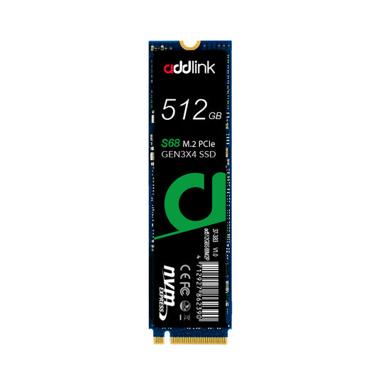 UNIDAD M.2 SSD ADDLINK S68 512GB GEN3X4 NVME PCIE 2281 AD512GBS68M2P