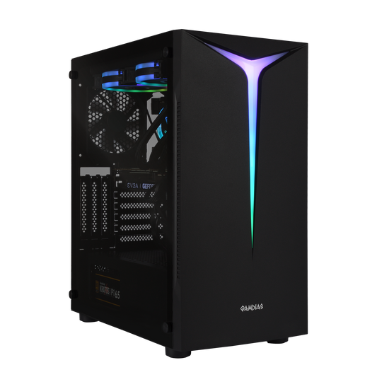 GABINETE GAMDIAS ARGUS E2 ELITE FRENTE RGB CRISTAL TEMP 1VENT 120MM ATX