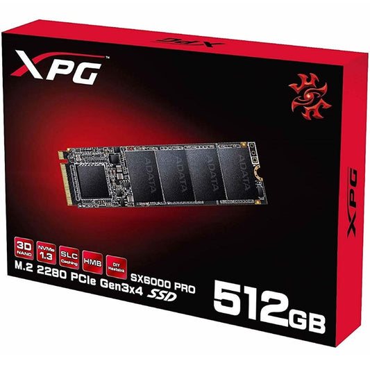 UNIDAD DE ESTADO SOLIDO SSD ADATA XPG SX6000 512GB M.2 2280 PCIE GEN 3X4 ASX6000PNP-512GT-C