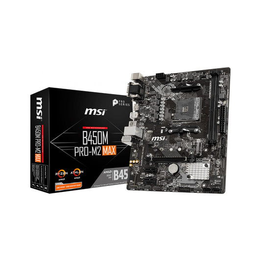 TARJETA MADRE MSI (B450M PRO-M2 MAX) AM4 2*DDR4 MATX