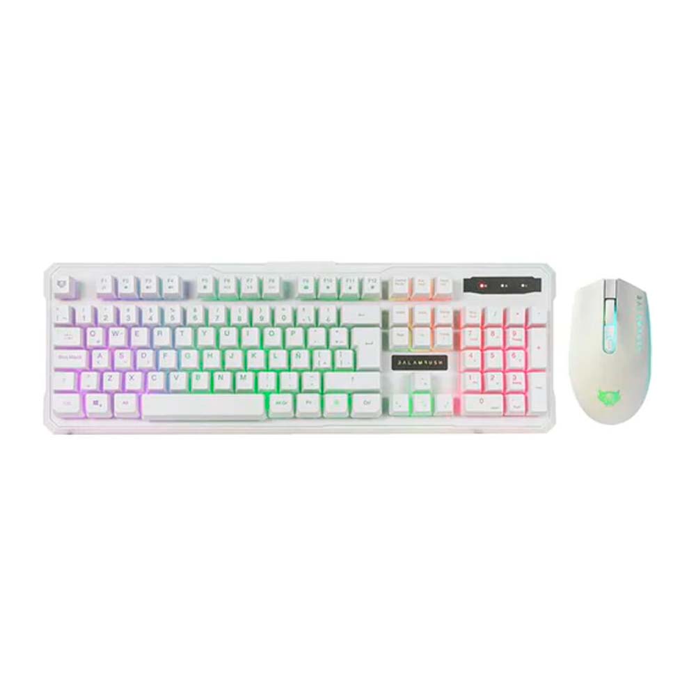 COMBO TECLADO Y MOUSE BALAM RUSH SQUAD KTM330 USB LED ANTI-GHOSTING BLANCO BR-932752