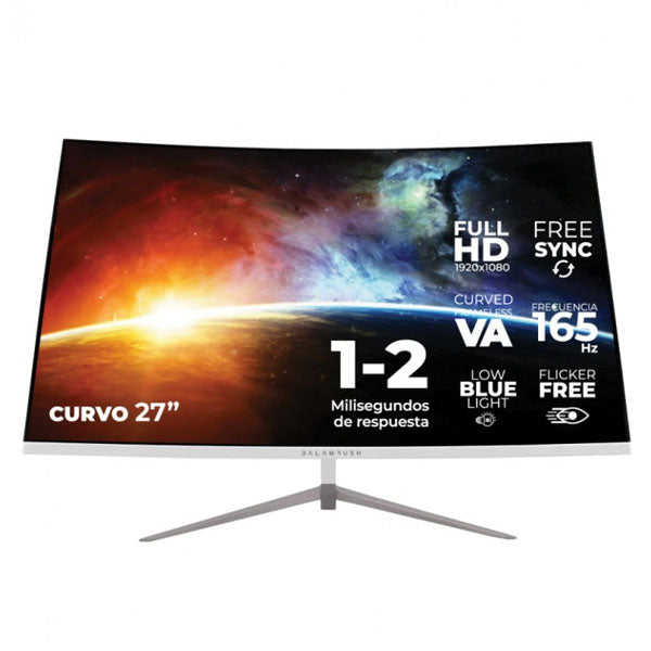MONITOR CURVO BALAM RUSH ULTRA EARTH MTX27C 27" 165HZ 1920X1080 BLANCO BR-933100